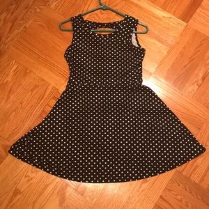 Black and white poka dot dress